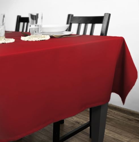 Rollmayer Tischdecke Tischtuch Tischwäsche Gastronomie Kollektion Vivid Uni einfarbig pflegeleicht waschbar 21 Farben zur Auswahl, Produkt für den täglichen Gebrauch(Rot 12, 100x100cm) von Rollmayer