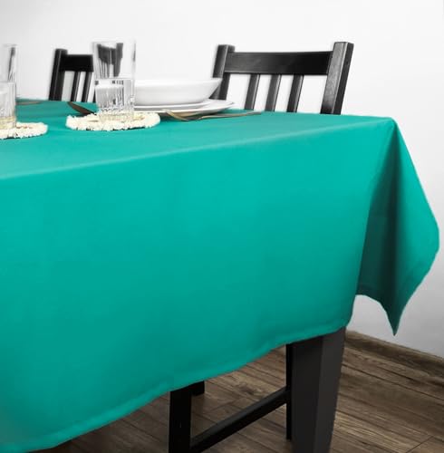 Rollmayer Tischdecke Tischtuch Tischwäsche Gastronomie Kollektion Vivid Uni einfarbig pflegeleicht waschbar 21 Farben zur Auswahl, Produkt für den täglichen Gebrauch(Türkis 17, 80x80cm) von Rollmayer