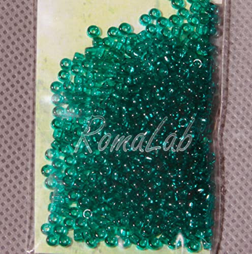 6 g Rocailles Glas 10/0 2,2 mm Farbe türkis für embroidery Perlen von RomaLab