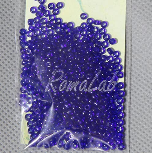 6 g Rocailles Glas 10/0 2,2 mm dunkelblau für Embroidery Perlen von RomaLab