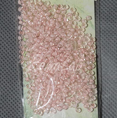 6 g Rocailles Glas 10/0 2,2 mm mit Kern rosa Lachs x embroidery Perlen von RomaLab