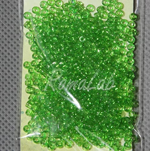 6 g Rocailles Glas 10-0 2,2 mm hellgrün brat für embroidery von RomaLab