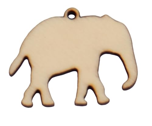 Holzfigur Elefant Größe wählbar Deko Anhänger Elefant Tiere Formen zum Dekorieren Elefanten, 36 x 28 x 0,3 cm (B x H x T) von RomaLab