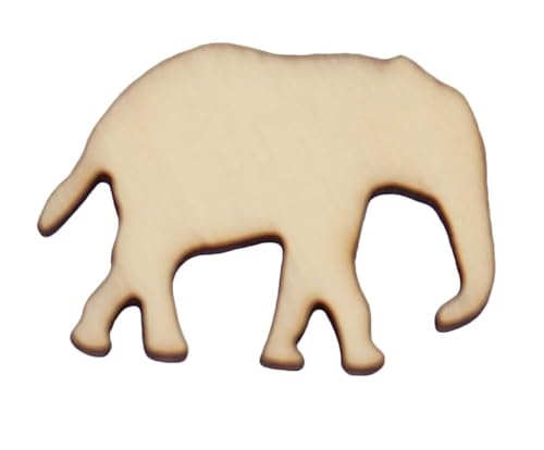 Holzfigur Elefant Größe wählbar Deko Elefant Tiere Formen zum Bemalen 36 x 25,8 x 0,3 cm (B x H x T) von RomaLab