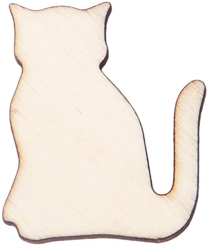 Holzfigur Katze Größe wählbar Dekoration Katzen Scrapbooking Bonboniere Mici Formen, 25,6 x 30 cm von RomaLab