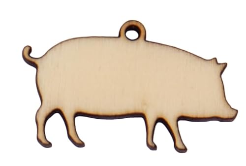 Silhouette Schwein aus Holz Größe wählbar Deko Anhänger Schwein Tiere Formen Schwein 20 x 12,1 x 0,3 cm (B x H x T) von RomaLab