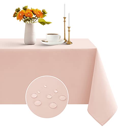 Romanstile Tischdecke abwaschbar rosa 140x180 wasserabweisend Tischtuch Tablecloth Tischwäsche Deko für Baby-Partys,Geburtstagsfeiern, Brautduschen,romantische Abende und Verabredung,Frühling,Sommer von Romanstile