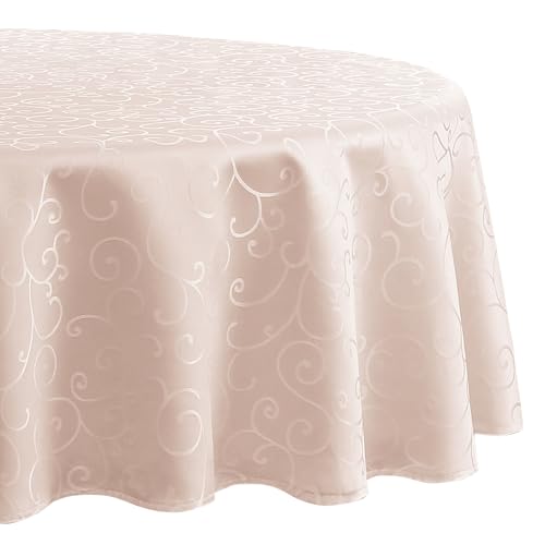 Romanstile Tischdecke rund abwaschbar 120 cm Rosa klein runde Jacquard Tischdecken Tischtuch Tafeldecke Table Cloth wasserabweisend für Frühling,Ostern,Outdoor,Garten,Geburtstag,Feste,Hochzeiten,Party Romanstile Tischdecke rund abwaschbar 120 cm Rosa klein runde Jacquard Tischdecken Tischtuch Tafeldecke Table Cloth wasserabweisend für Frühling,Ostern,Outdoor,Garten,Geburtstag,Feste,Hochzeiten,Party von Romanstile