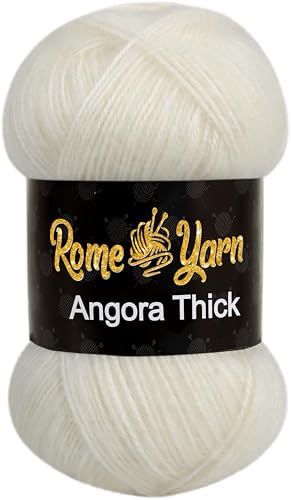 Angora Dickes Garn #3 Light Worsted DK Garn zum Stricken und Häkeln (1 Packung, 1200) von Rome Yarn