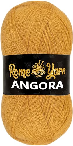 Rome Yarn Angora Garn | #2 Fein, Sport (USA), 4-fach (UK) | Handstricken | weiches Garn | Häkeln und Stricken | Angora Wolle (1 Knäuel, 310) von Rome Yarn