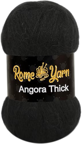 Rome Yarn Angora Thick #3 Light Worsted DK Garn zum Stricken und Häkeln (1, 2000) von Rome Yarn