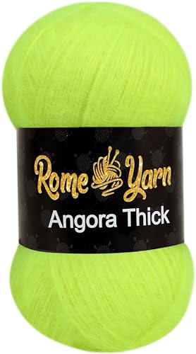 Rome Yarn Angora Thick #3 Light Worsted DK Garn zum Stricken und Häkeln (1, 7620) von Rome Yarn