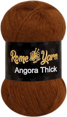 Rome Yarn Angora Thick #3 Light Worsted DK Garn zum Stricken und Häkeln (1, 9050) von Rome Yarn