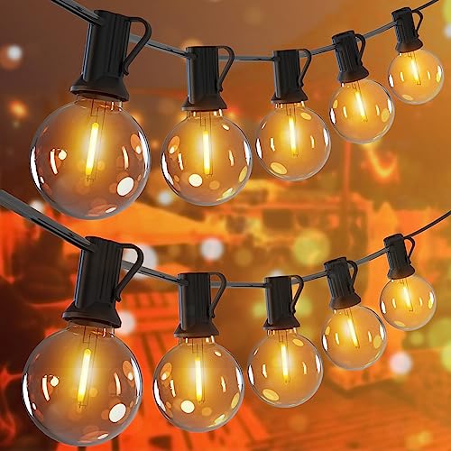 Romwish LED Lichterkette Außen, 45M Outdoor Lichterkette Glühbirnen mit 75+2 G40 LED Glühbirnen Wetterfest Dimmbar Warmweiß Aussenlichterkette Retro Lights Birnen für Terrasse Balkon Garten von Romwish