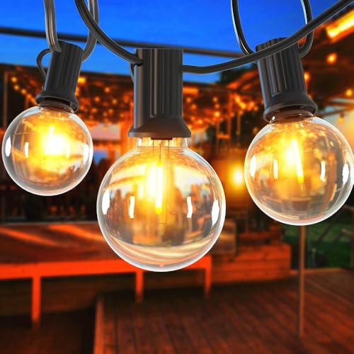 Romwish LED Lichterkette Außen, 9M Outdoor Lichterkette Glühbirnen mit 15+1 G40 LED Glühbirnen, IP44 Wasserdicht Lichterketten für außen & innen, Garten, balkon, Terrasse, Hochzeiten, Partys von Romwish