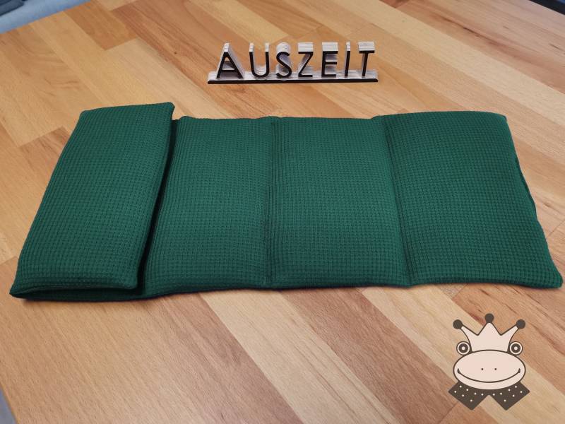 Waffel Piqué Wellness-Kissen Xl Dunkelgrün, Petrol Stich Mit Rapssamen 5 Kammern von RomyCharlott