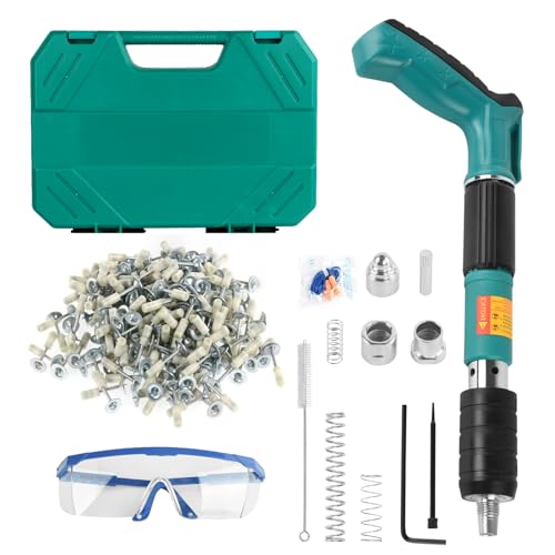 Beton Nagelpistole, 5-Speed verstellbare manuelle Stahl Nagelpistole, Nagelpistole Kit mit 200pcs Nägeln,tragbare Nagelpistole Kits Werkzeug von Ronghaonan