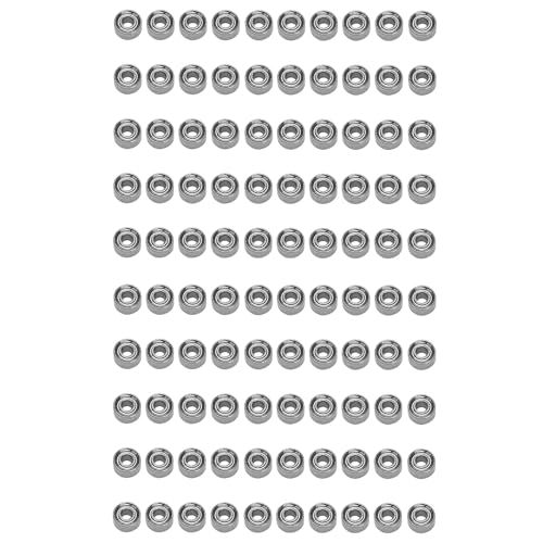 Ronlok 100 StÜCke Miniatur Versiegelt Metall Geschirmt Metrische Radial Lager Modell: MR52-ZZ 2X5X2.5mm von Ronlok