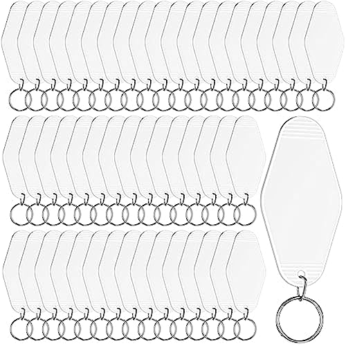 Ronlok 50 Stück Motel-Schlüsselanhänger, Sublimation, Vintage-Schlüsselanhänger, Großpackung zum Basteln, Verzieren, C von Ronlok