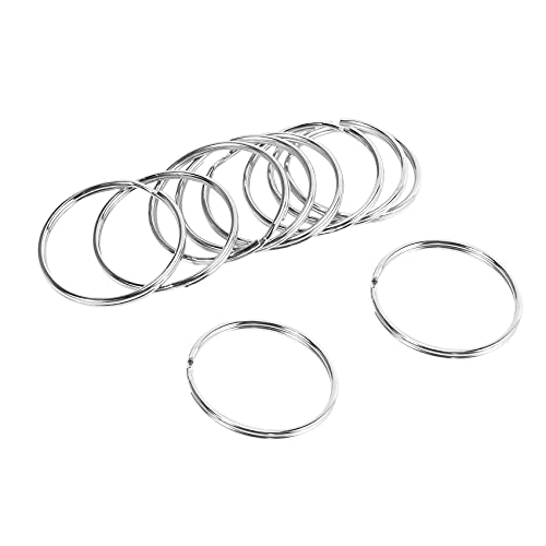 Ronlok Ring-Set für Schlüsselanhänger, 10 x Qualität, 50 mm, große Schnalle mit Schlüssel, robuste Federschnalle von Ronlok