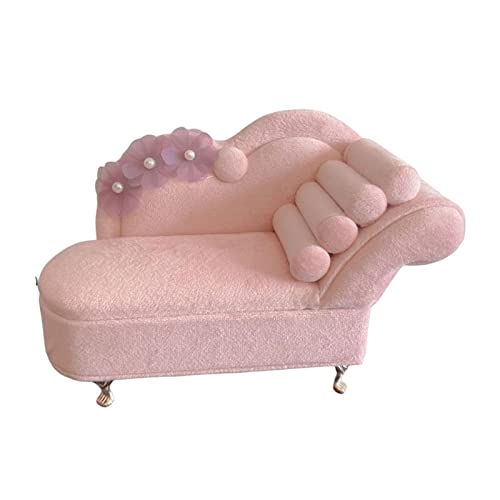 Ronyme 1/12 Schlafsofa Schmuckschatulle 1/12 Maßstab Miniatur Sofa Schlafzimmer Dekoration Schmucktruhe Schmuckkästchen 1/12 Schmuckcouch für Halskette, Stil b von Ronyme