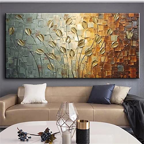 5D Diamond Painting Abstrakte Blätter Blumen Diamant Painting Set,DIY Daiments Painting Vollbohrer Kit,Malen Nach Zahlen Erwachsene Kinder,Büro Eingang Wand Wohnzimmer Schlafzimmer Dekoration,50x150cm von Roogsoo