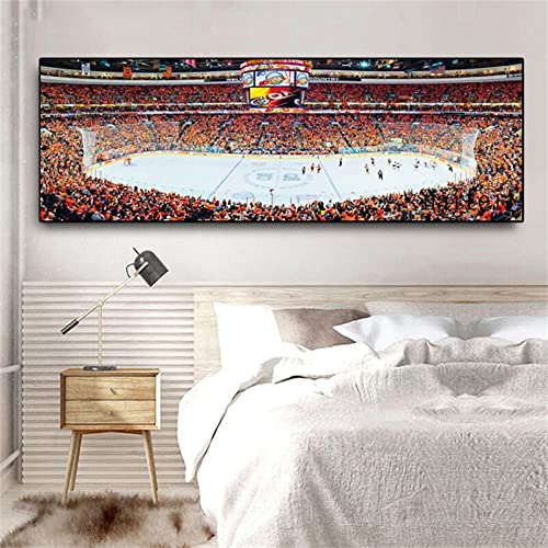 Diamant Painting Bilder,DIY 5D Diamond Painting Erwachsene Groß Stickerei Malen Nach Zahlen Kit Full Gem Art Dotz Daiments Painting Kunsthandwerk Deko Diamant Malerei, Sport Hockey 30x90cm von Roogsoo