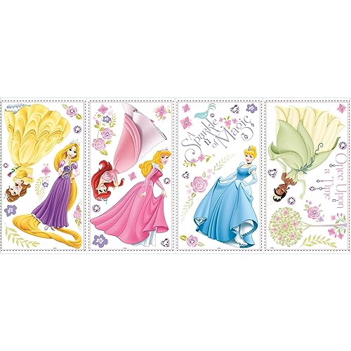 RoomMates RM - Disney Prinzessinnen Leuchtend Wandtattoo, PVC, bunt, 29 x 13 x 2.5 cm von RoomMates