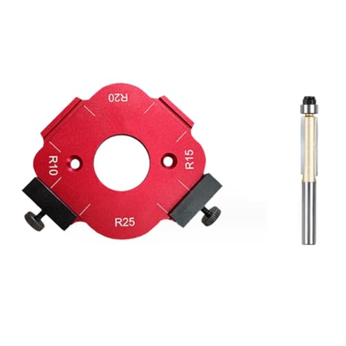 Rordigo 4-in-1-Winkelpositionierungsschablone, Radio-Vorlage für Router, Fräserschablone für Ecken, wiederverwendbar, 10-25R von Rordigo