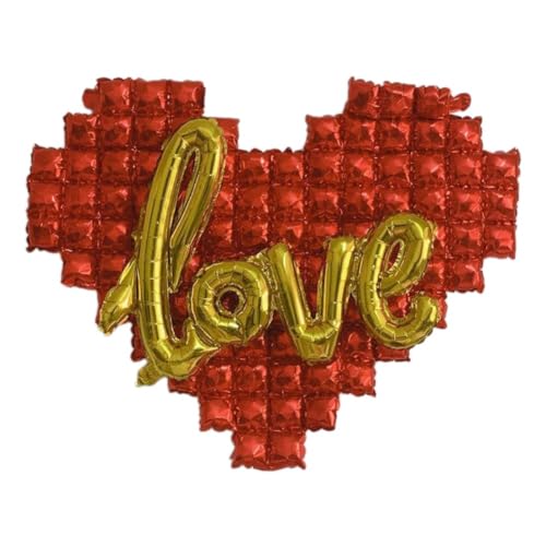 Rordigo Herzförmiger Ballon, Liebesbrief-Ballons für Hochzeitsfeier, Happy Valentines Day C von Rordigo