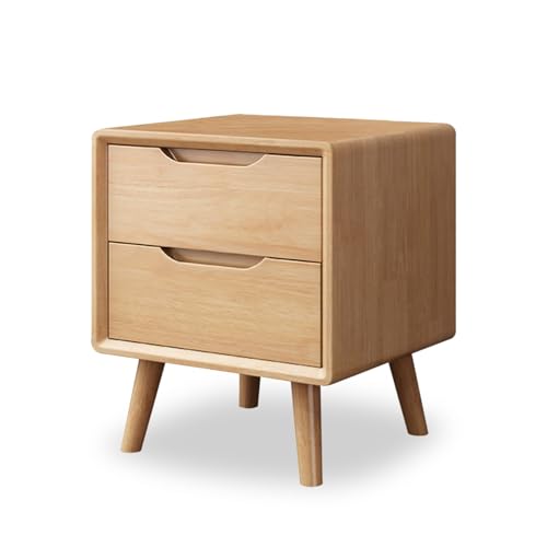 Rorquscade Nachttisch 44 cm Breit Beistelltisch Mit Stauraum Nachtschrank Modern Kleine Kommode Holz Natürlich Minimalistisch Langlebig Telefontisch Für Schlafzimmer Wohnzimmer Büro von Rorquscade