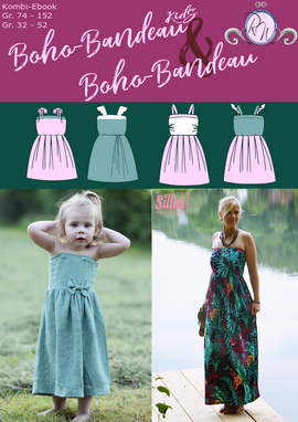 Kombi-Ebook Boho-Bandeau Damen und Kids von Rosalieb & Wildblau