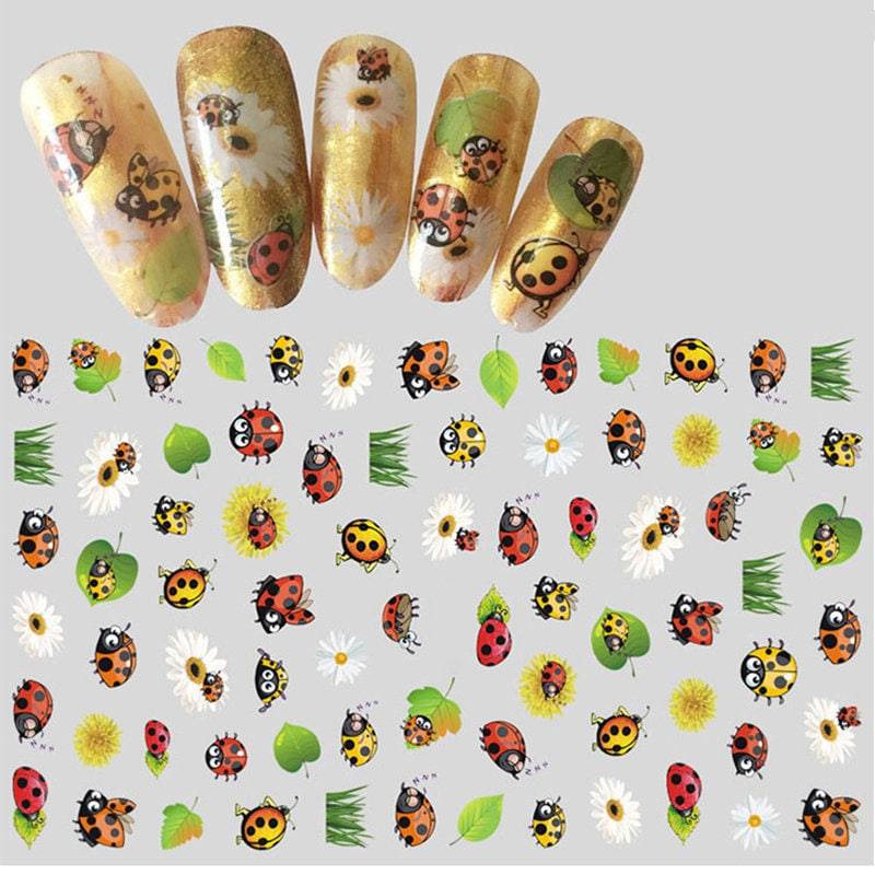 Nail Art Aufkleber Marienkäfer Abziehbilder von RoseBudsDesignGoods