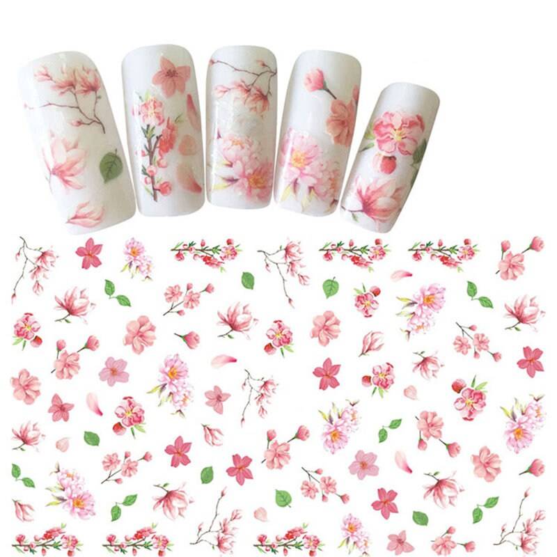 Nail Art Aufkleber " Rosa Blumen Abziehbilder von RoseBudsDesignGoods