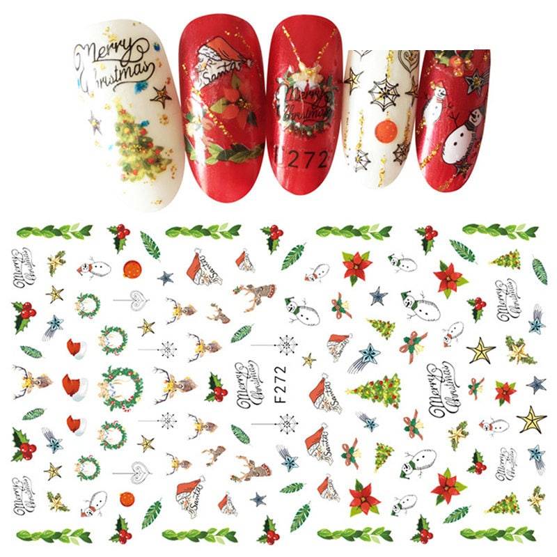 "Selbstklebende Nagelaufkleber "Weihnachtsthema"." von RoseBudsDesignGoods