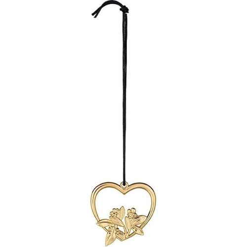 Rosendahl Heart Flower H6,5 Gold Plated Herz mit Blume Gold One Size von Rosendahl