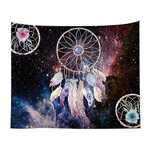 Rosennie Natürliche Wandbehang Tagesdecke Wohnheim Dekor Psychedelic Tapisserie Böhmen Hippie Bunte Traum Fänger Tapestries Throw Picnic Throw Tischdecke Vorhang Wandkunst von Rosennie_Home & Garten