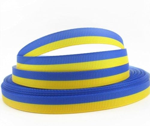 Gelbes blaues Band 5 Yards, ukrainische Flagge Farbe Band DIY handgemachte Bandrollen, geeignet für die Herstellung einiger handgemachte Kunsthandwerk Stoff Bänder, Trim und Verzierungen (9mm) von Rosojodg