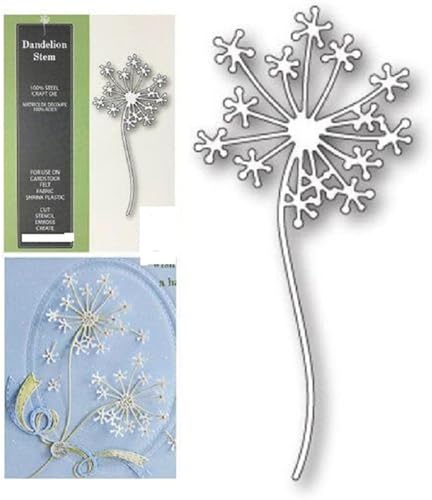 Silber Löwenzahn Stanzschablone Prägeschablonen für Scrapbooking Fotopapier Karten DIY Herstellung Thanksgiving Ostern Geburtstag Neujahr Geschenk Scrapbooking Stanzformen von Rosojodg