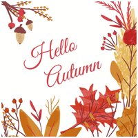 Serviette "Hello Autumn" von Rot