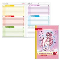 ROTH Hausaufgabenheft Einhorn Beauty Klipp & Klar liniert A5 ohne Rand, 96 Blatt von Roth