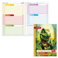 ROTH Hausaufgabenheft T-Rex Klipp & Klar liniert A5 ohne Rand, 96 Blatt von Roth