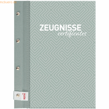 Roth Zeugnismappe Pattern mit Buchschrauben -Dusty Mint- mintgrün von Roth