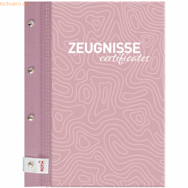 Roth Zeugnismappe Pattern mit Buchschrauben -Dusty Rose- rosa von Roth