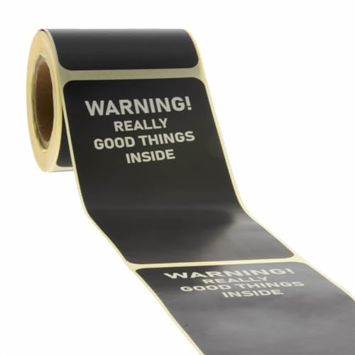 100x Verschlussetiketten 'Warning! Really Good Things Inside' - Sticker - Verschlussetiketten - Siegel Aufkleber - Etiketten von Rotim.nl