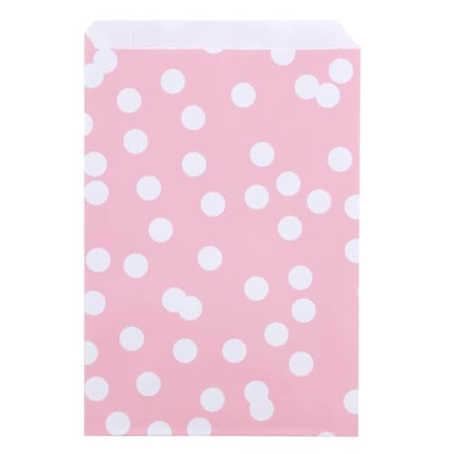 200x Papiertüten Dots Rosa 17x25cm - Papiertragetaschen - 0 x 17 x 25 cm - Rosa - 200 stück von Rotim.nl