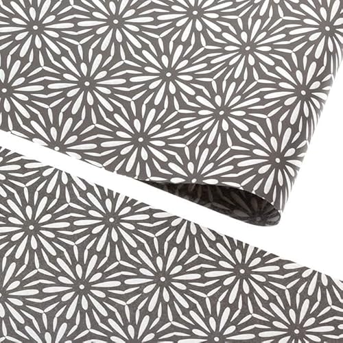 Seidenpapier 50x70cm Flower Power Schwarz 200 Blatt - Seidenpapier Schwarz - Tissue Paper - Verpackungsmaterial - Seidenpapier zum verpacken - Geschenkpapier decoupage von Rotim.nl