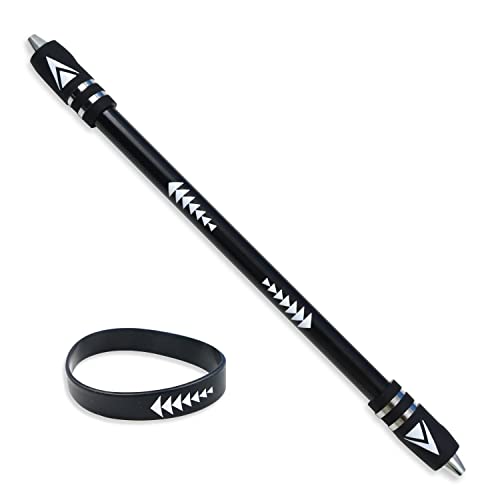 Beschwerter Stift, Drehmod, mit Silikonarmband, Metallköpfen, Gaming-Fingerstift, rutschfest, 21,5 cm, drehbarer Kugelschreiber für Studenten, Erwachsene, von Roucerlin