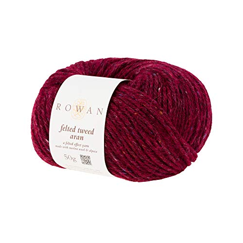 Rowan 9802116-00732 Handstrickgarn, 50% Wolle, Viskose, 25% Alpaka, Cherry, onesize von Rowan