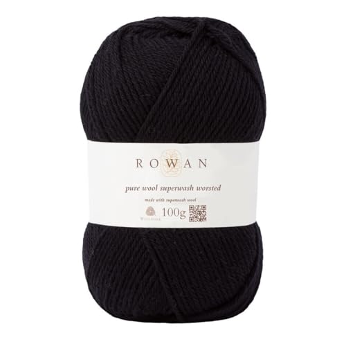 Rowan 9802170-00109 Handstrickgarn, 100% Wolle, Black, onesize von Rowan